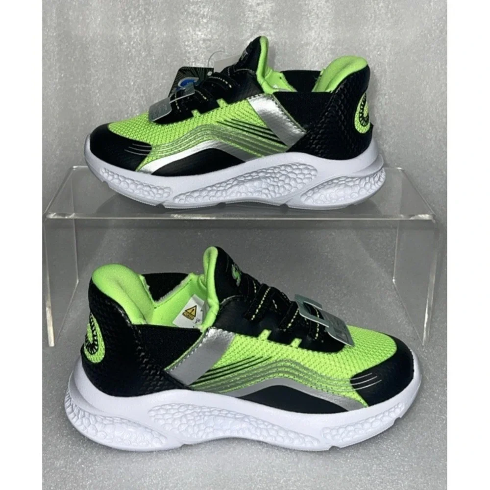S Sport By‎ Skechers Myles Sneakers Light Up Stretch Laces Strap Boys Size 6 NEW
